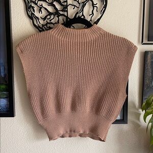 Cider Taupe Knit Sleeveless Top